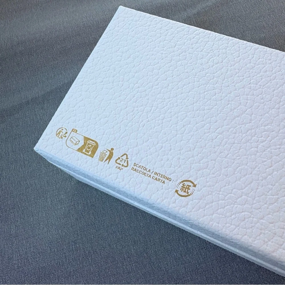 Dior Textured White Gift Box with Gold Lettering